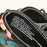 Just Fab Size 7 Black Floral Lace Up Open Toe Heels Shoes Photo 4