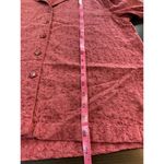 Tianello Blouse Women's XS‎ Buttons Tencel 3/4 Sleeve Textured STAINS FLAWS Red Photo 13