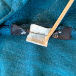 Teal Boho Nepal Tunic Top XL Long Sleeve Embroidered Button‎ Neck Casual Comfy Blue Photo 4