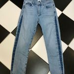 AGOLDE  Swerve Toni Mid Rise Light Wash Blue Jeans Side Stripe Premium Denim 31 Photo 5