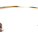 The Sak NEW - Elegant Crescent Moon Gold & Black Gemstone Open Cuff Bracelet by Photo 0