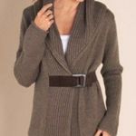 Soft Surroundings Country Weekend Sweater Womens XS Brown Wool Knit Belted Boho Photo 7