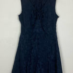 Marc by Marc Jacobs Marc Marc Jacobs navy blue silk blend floral patterned mini dress with bows. 8 Photo 0