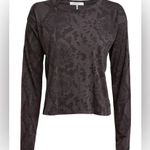 Rag and Bone  Snake Print Long Sleeve Cropped Shirt C24 Photo 1