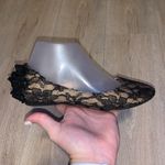 Dollhouse  Hunter black lace ruffle sequined back ballet flats Photo 4