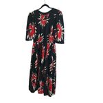 Floral Black and Red Women's Dress Size undefined Photo 1