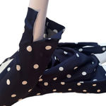 NY&C NWT small navy blue with polka dots button down front bow detail​​​​ Photo 4