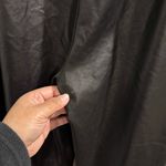 Free People Black Faux Leather Size 10 Pleated Front Trouser Pants Pockets Edgy Photo 8