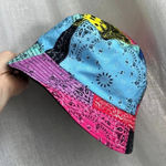 Amazon Patchwork Bucket Hat colorful bandana rainbow pride unisex baggu Photo 2