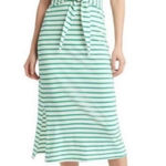 Rails NWT  Meg Stripe Tie Waist Cotton Green Dress Size 2X Photo 0