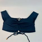 Blue Life  Black Textured Lace Up Crop Top /Swim Top size Medium Photo 11