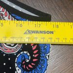 In Bloom ' vibrant multicolor paisley print sleeveless top tunic Med keyhole Photo 3