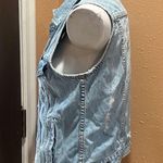 Hurley  light blue denim button up vest Photo 3