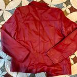 American Vintage Red 100% real leather Chadwick’s jacket with matching gloves Photo 6