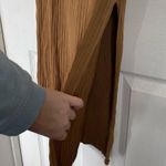 Karina Grimaldi Amber Knit Midi Dress in Camel Size Small One Shoulder Ribbed Photo 5