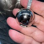 Furla  Croco Embossed Metallic Leather Diagonally Divided Three Pocket‎ Tote Bag Photo 3