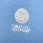 Aerie REAL Oversized Crewneck Sweatshirt Medium Blue Smiley Graphic Pullover XS Photo 4