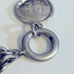 Givenchy  Vintage Silver Tone Dual Chain Pendant Necklace Photo 7