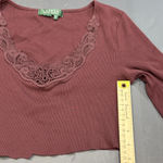Ralph Lauren  Y2K Vintage Embroidered Appliqué Long Sleeve BohoCut Off Crop Small Photo 3