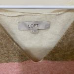 Loft Orange Pink Striped Relaxed V-Neck Sweater Size XL Photo 6