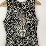 ASTR  Aztec Print Black And Tan Open Back Dress Photo 5