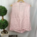 Flax  100% Linen Pale Pink Short Sleeve Tunic Tank Top S Photo 1