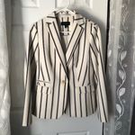 Talbots Women's Striped Blazer button up women size 6 Photo 2
