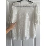 Gold Hawk Womens Small White Lace Top Sheer Etherial Photo 9