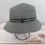 Nine West  Black & White Woven Tweed Bucket Hat Bowling Walking Beach Vacation Photo 1