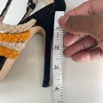 ZARA Leather Orange Black Beige Braided Stiletto Sandals Sz Us 5 Retro Photo 10