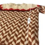 Madewell Wool Alpaca Chevron Knit Sweater Brown Cream Geometric Cozy Sz Medium Photo 7