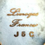 Limoges France Cobalt Blue Porcelain Courting Couple Pendant Necklace Photo 5