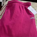 DKNY Sport Metallic Logo Everyday High Rise Jogger in Barbiecore Pink Size XL Photo 13