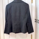 Albert Nipon black/ white textured poly/ rayon pantsuit. Ruffle front. Size 10. Black Photo 11