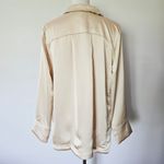 H&M Light Beige Double Breasted Satin Shirt Size Medium Photo 4