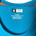 NEW Miami Dolphins NFL Womens XL Teal Orange 3/4 Sleeve T Shirt Team Apparel Blue Photo 3