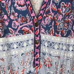 Lucky Brand Women’s Boho Floral Print V-Neck Drawstring Waist Tank Maxi Dress Photo 3