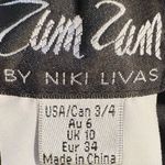 Vintage Zum Zum Y2K Satin Paisley Beaded Slip Maxi Dress Retro Glam Size 3/4 💛 Blue Photo 7