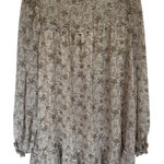 Dress Forum  Los Angeles Dress Womens Beige Floral Sheer Lined- Photo 0