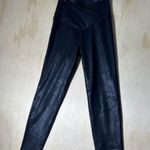 Offline by Aerie The Hugger Crossover High Waisted Crackle Faux Leather Legging Black Photo 1