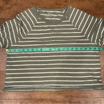 Aerie  Olive Cropped Striped Long Sleeve Tee Photo 9