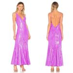 NBD X BY  NEW sequined Chiquitita Gown In maxi Lavender Size Small Revolve Photo 0