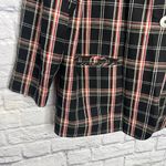 Requirements Vintage  Linen Blend Balzer Womens 18W Black Red Plaid Lined Button Photo 2