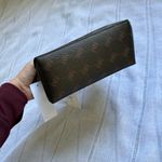 Nicole Miller NWT faux leather crossbody chain brown logo purse Photo 9