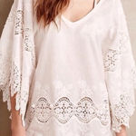 Eberjay Anthropologie Eberjey Castaway Lace Top Coverup White Sz S/M Photo 0