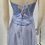 Michelangelo Gown Womens 6 Blue Beaded Whimsical Fairy Corset Halter Prom Dress Photo 13