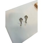 Crystal clear rhinestone drop earrings special occasion chandelier bridal prom e White Photo 6