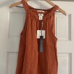 Nicole Miller  100% linemen Terracotta Sleeveless Tank Top Photo 0
