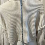 Altar'd State  White Cowl Neck Sweater Modern Ribbed Knit, Size XL Photo 5