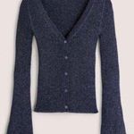 Boden Holiday Dressy Ribbed Metallic Cardigan Navy Blue X Photo 0